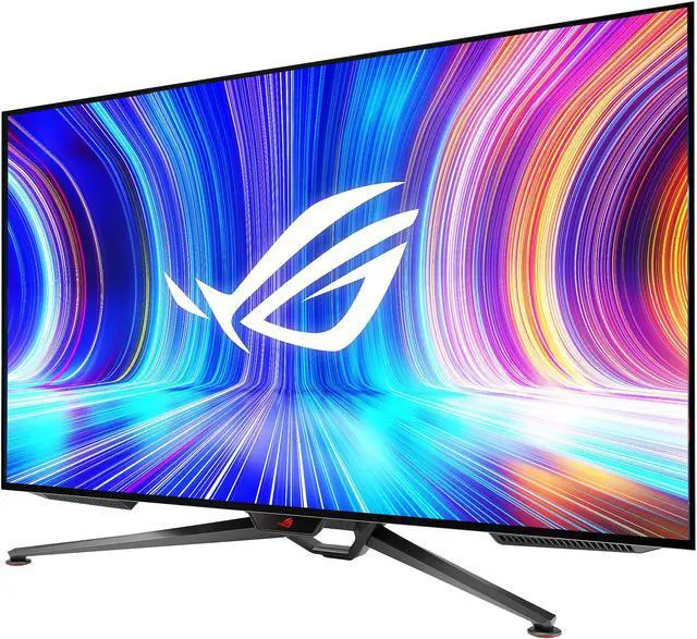 Alt view image 5 of 11 - ASUS ROG Swift OLED PG42UQ Gaming Monitor - 41.5" 4K, OLED, 138Hz (Overclocked), 0.1 ms (GTG), G-SYNC Compatible, Custom Heatsink, 98% DCI-P3, True 10-bit, HDMI 2.1, DisplayPort 1.4