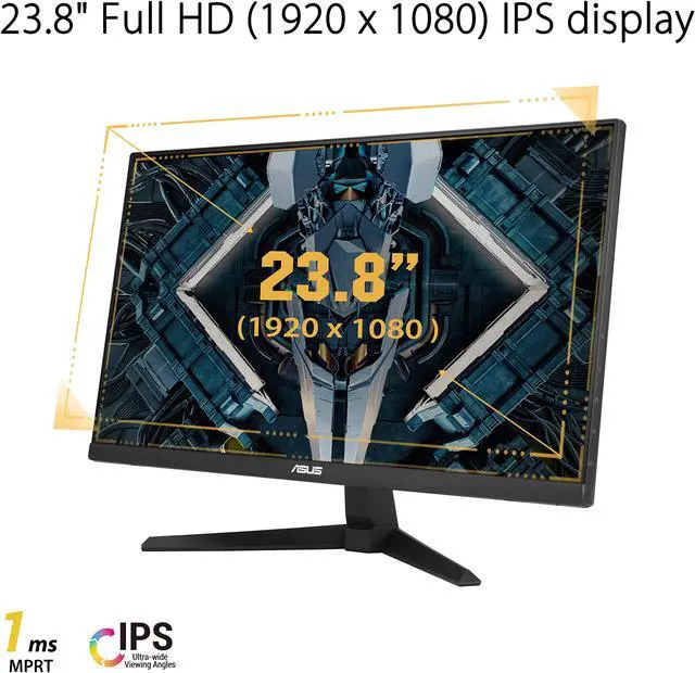 Alt view image 4 of 8 - ASUS TUF Gaming VG249Q1A 23.8" Gaming Monitor, 1080P Full HD, 165Hz (Supports 144Hz), IPS, 1ms, Adaptive-sync/FreeSync Premium, Extreme Low Motion Blur, Eye Care, HDMI DisplayPort