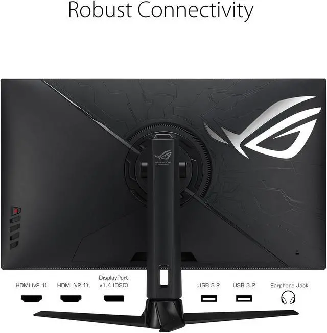 Alt view image 7 of 8 - ASUS ROG Strix 32" HDMI 2.1 DSC Gaming Monitor (XG32UQ) - 4K UHD (3840 x 2160), Fast IPS, 160Hz, 1ms, G-SYNC Compatible, FreeSync Premium Pro, DisplayPort, USB, HDMI, DisplayHDR600, Variable Overdrive