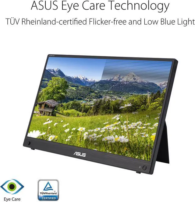 Alt view image 7 of 12 - ASUS ZenScreen Touch Screen 15.6" 1080P Portable USB Monitor (MB16AHT) - Full HD (1920 x 1080), IPS, USB-C, Mini-HDMI, Kickstand, Tripod Mountable, Flicker Free, Blue Light Filter, Protective Sleeve