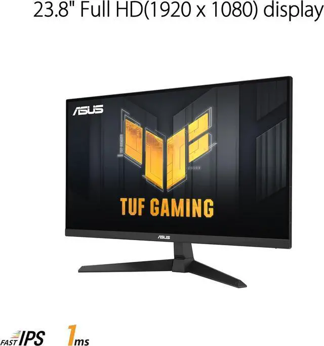 Alt view image 2 of 10 - ASUS TUF Gaming 24" (23.8 inch viewable) 1080P Monitor (VG249Q3A) - Full HD, 180Hz, 1ms, Fast IPS, Extreme Low Motion Blur, FreeSync Premium, Speakers, DisplayPort, HDMI, Variable Overdrive, 99% sRGB