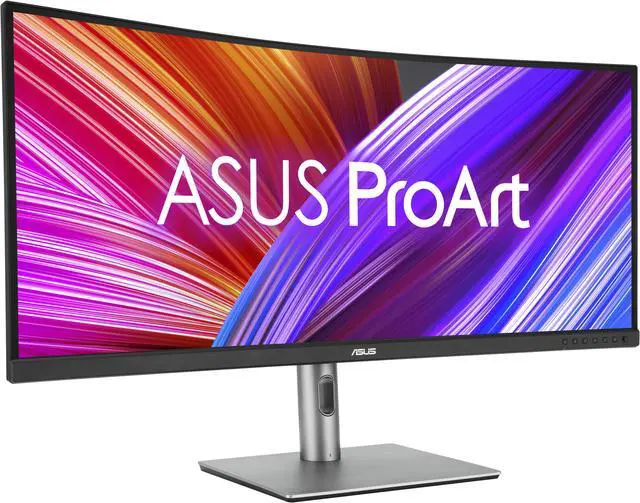 Alt view image 3 of 10 - ASUS ProArt Display 34" Ultrawide Curved Professional HDR Monitor (PA34VCNV) - IPS, 21:9 3440 x 1440, 3800R Curve, 100% sRGB/Rec709,  Delta E<2, Calman Verified, USB-C Docking PD 96W, RJ45