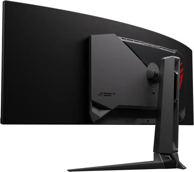 Alt view image 5 of 7 - ASUS ROG Swift 49" Curved QD-OLED Gaming Monitor (PG49WCD) - Dual QHD 32:9 (5120x1440), 144Hz, 0.03ms, G-SYNC Compatible, Custom Heatsink, Uniform Brightness, Smart KVM, 90W USB-C PD, DisplayHDR 400
