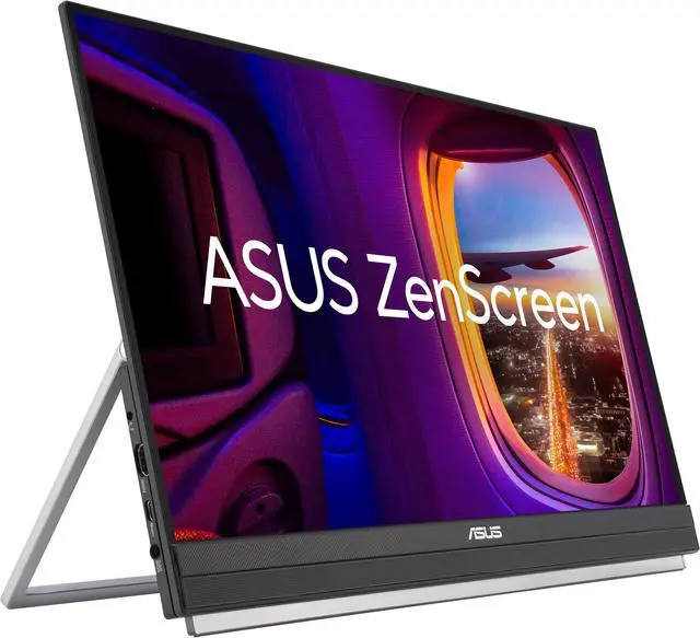 Alt view image 3 of 7 - ASUS ZenScreen 22" (21.5" Viewable) 1080P Portable Monitor (MB229CF) - Full HD, IPS, 100Hz, USB-C PD 60W, Speakers, Carrying Handle, Kickstand, C-clamp Arm, Partition Hook, Subwoofer
