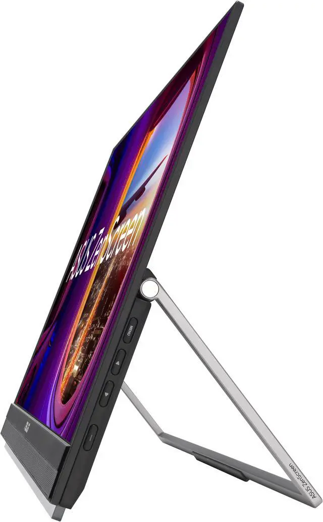 Alt view image 5 of 7 - ASUS ZenScreen 22" (21.5" Viewable) 1080P Portable Monitor (MB229CF) - Full HD, IPS, 100Hz, USB-C PD 60W, Speakers, Carrying Handle, Kickstand, C-clamp Arm, Partition Hook, Subwoofer