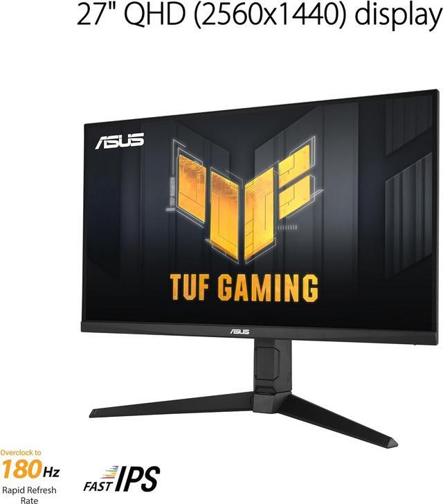 Alt view image 7 of 9 - ASUS TUF Gaming 27” 1440P Monitor (VG27AQL3A) - QHD (2560 x 1440), 180Hz, 1ms, Fast IPS, Extreme Low Motion Blur SYNC, G-SYNC Compatible, Freesync Premium, 130% sRGB, DisplayHDR 400, 3 Year Warranty