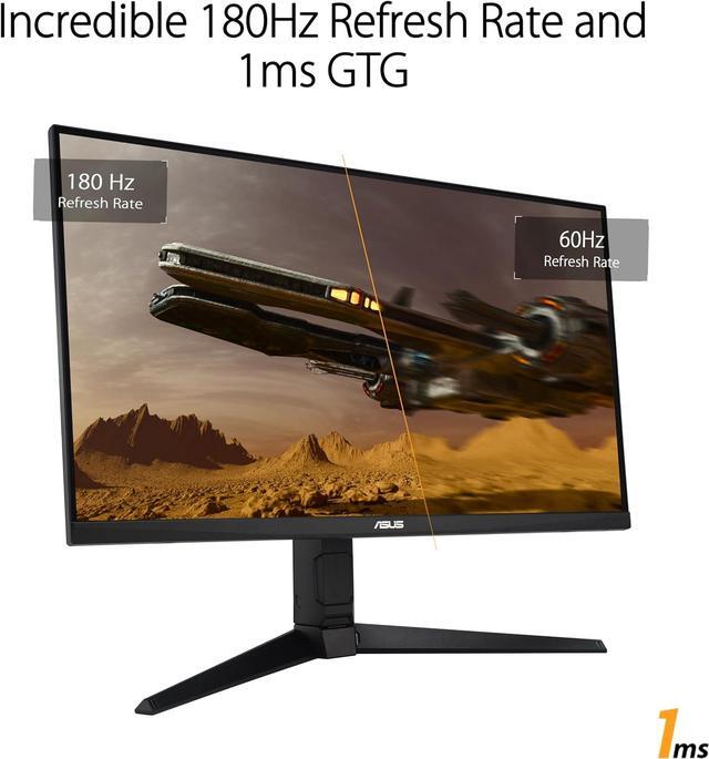Alt view image 3 of 9 - ASUS TUF Gaming 27” 1440P Monitor (VG27AQL3A) - QHD (2560 x 1440), 180Hz, 1ms, Fast IPS, Extreme Low Motion Blur SYNC, G-SYNC Compatible, Freesync Premium, 130% sRGB, DisplayHDR 400, 3 Year Warranty