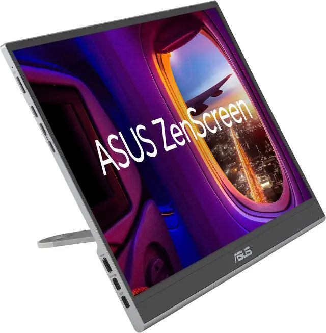 Alt view image 5 of 7 - ASUS ZenScreen 16" OLED USB-C portable monitor (MQ16AHE) - Full HD, 100% DCI-P3, 1ms, HDR-10, Mini HDMI, Eye Care, Proximity Sensor, 360° kickstand, Compatible with Laptops, Smartphones