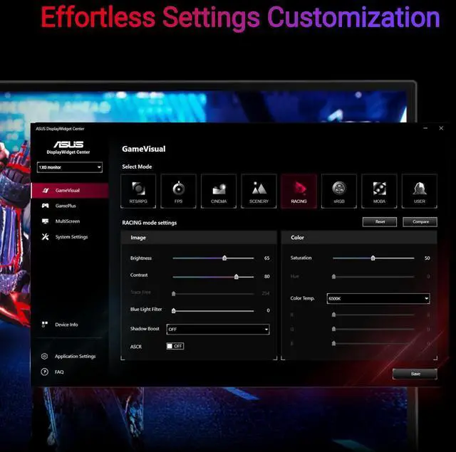 Alt view image 9 of 13 - ASUS 27" 270 Hz Fast IPS QHD Gaming Monitor FreeSync Premium & G-Sync Compatible 95% DCI-P3, 125% sRGB ROG Strix XG27ACMG