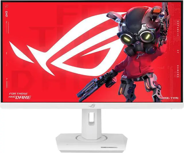 Main image of ASUS ROG Strix 27" 4K HDR USB-C Gaming Monitor XG27UCG-W - White, UHD (3840x2160) Dual mode (4K 160Hz or FHD 320Hz), 1ms, Fast IPS, ELMB Sync, G-SYNC Compatible, AI Gaming