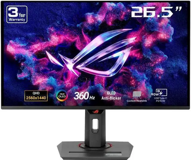 Main image of ASUS 26.5" 360 Hz OLED QHD Gaming Monitor FreeSync Premium Pro & G-Sync Compatible DCI-P3 99%, sRGB 135% ROG Strix OLED XG27ACDNG