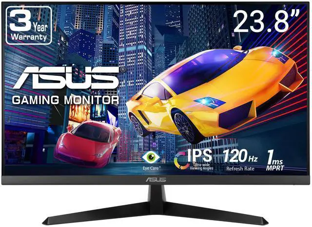 Main image of ASUS VY249HGR Eye Care Gaming Monitor – 23.8 inch FHD (1920 x 1080), IPS, 120Hz(OC), SmoothMotion, 1ms (MPRT), Adaptive Sync, Eye Care Plus technology, Blue Light Filter, Flicker Free