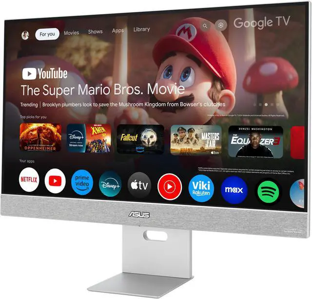 Alt view image 3 of 7 - ASUS ZenScreen 27" 4K USB-C Smart Monitor (MS27UC) - UHD (3840 x 2160) IPS, 99% sRGB, Google TV, Harman Kardon Speakers, USB-C 90W PD, USB Hub, Wireless Display, Netflix and YouTube