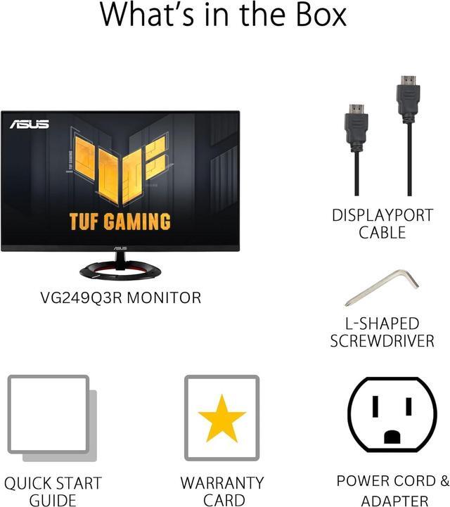Alt view image 12 of 12 - ASUS TUF Gaming VG249Q3R Gaming Monitor – 23.8", Full HD(1920x1080), 180Hz, Fast IPS, Extreme Low Motion Blur™, 1ms (GTG), FreeSync™, Variable Overdrive, 100% sRGB