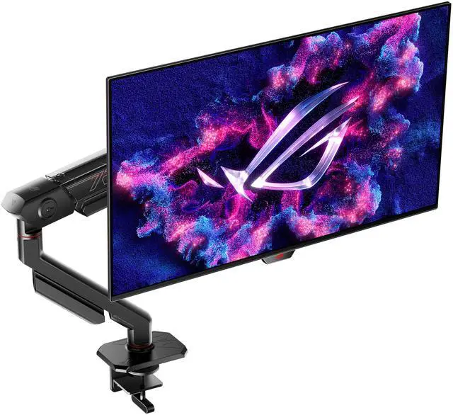 Alt view image 2 of 18 - ASUS ROG Swift 27" (26.5" viewable) 1440P OLED DSC Gaming Monitor (PG27AQDM-R) - QHD (2560x1440) 240Hz, 0.03ms, G-SYNC Compatible, 99% DCI-P3, True 10-bit, Monitor Arm Included