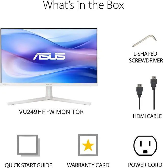Alt view image 5 of 10 - ASUS VU249HFI-W Eye Care Monitor – 24" (23.8 inch viewable) Full HD (1920 x 1080), IPS, 100Hz, SmoothMotion, Adaptive Sync, Nano-ion, Eye Care Plus technology, Blue Light Filter, Flicker Free