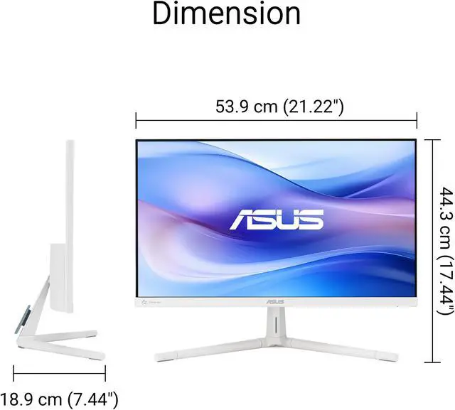 Alt view image 6 of 10 - ASUS VU249HFI-W Eye Care Monitor – 24" (23.8 inch viewable) Full HD (1920 x 1080), IPS, 100Hz, SmoothMotion, Adaptive Sync, Nano-ion, Eye Care Plus technology, Blue Light Filter, Flicker Free