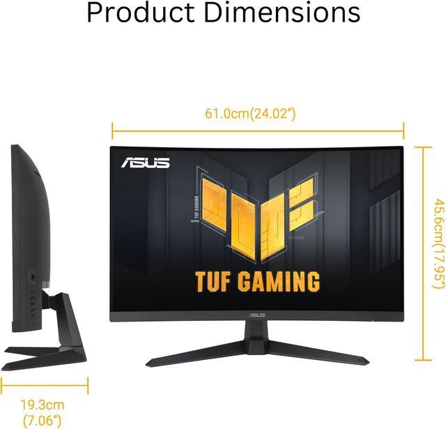Alt view image 7 of 9 - ASUS TUF Gaming 27" 1440P Curved HDR Gaming Monitor (VG27WQ3B) - QHD (2560 x 1440), 180Hz, 0.5ms, 1500R, Extreme Low Motion Blur, FreeSync, 90% DCI-P3, Shadow Boost, DisplayWidget