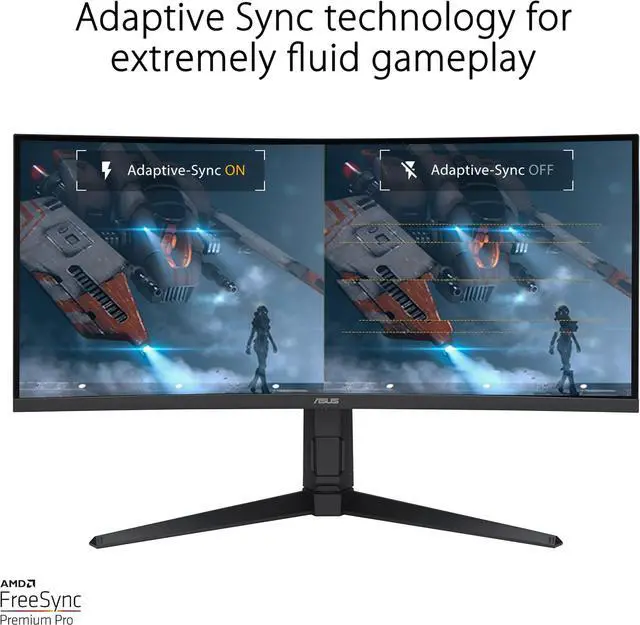 Alt view image 4 of 7 - ASUS TUF Gaming 34” 1440P 1500R Curved Monitor (VG34VQL3A) - QHD (3440 x 1440), 180Hz, 1ms, Extreme Low Motion Blur, Freesync Premium Pro, 125% sRGB, DisplayHDR 400, Height Adjustable, 3 year warranty