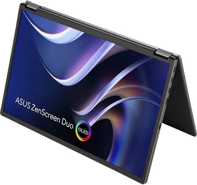 Alt view image 5 of 8 - ASUS ZenScreen Duo OLED 360° Foldable Portable Monitor (MQ149CD) - Dual 14-inch, 16:10, 1920x1200, DisplayHDR400 True Black, 100% DCI-P3, Delta<2, Dual USB-C, Mini-HDMI, Kickstand