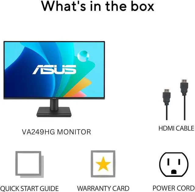 Alt view image 9 of 16 - ASUS 24” (23.8-inch viewable) 1080P VA249HG Eye Care Monitor – IPS, Full HD, 99% sRGB, Frameless, 120Hz, Adaptive-Sync, 1ms, HDMI, VGA, Low Blue Light, Flicker Free, Wall Mountable