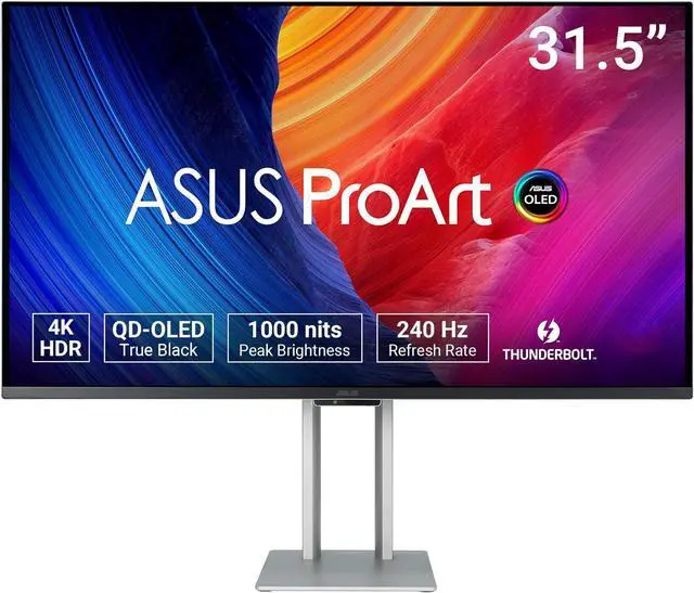 Main image of ASUS ProArt Display 32” 3840 x 2160(4K) HDR QD-OLED Professional Monitor (PA32UCDM) - UHD, Ultra-slim, 240Hz, 0.1ms, Auto Calibration, Dolby Vision, 99% DCI-P3,Delta<1, Dual Thunderbolt 4, Calman Ready