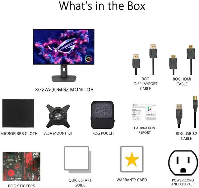 Alt view image 12 of 19 - ASUS ROG Strix OLED XG27AQDMGZ gaming monitor 27" 1440p glossy WOLED panel, 240 Hz, 0.03 ms, custom heatsink, OLED Anti-flicker, ASUS OLED Care,99% DCI-P3, and DisplayWidget Center