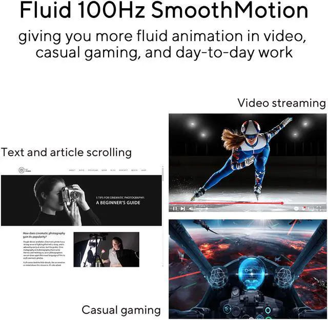 Alt view image 5 of 13 - ASUS VP227HF Eye Care Gaming Monitor – 22" (21.45-inch viewable), Full HD, 99% sRGB, Frameless, 100Hz, Adaptive-Sync, 1ms MPRT, HDMI, Low Blue Light, Flicker Free, Wall Mountable