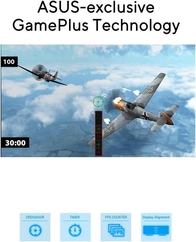 Alt view image 7 of 13 - ASUS VP227HF Eye Care Gaming Monitor – 22" (21.45-inch viewable), Full HD, 99% sRGB, Frameless, 100Hz, Adaptive-Sync, 1ms MPRT, HDMI, Low Blue Light, Flicker Free, Wall Mountable