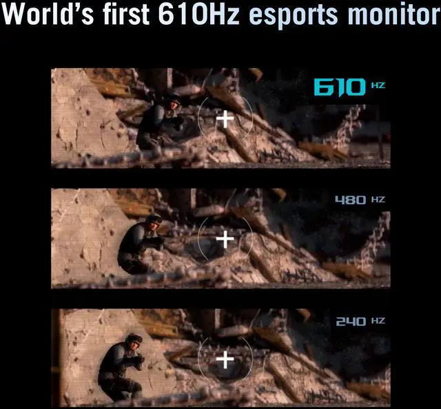 Alt view image 9 of 20 - ASUS ROG Strix XG248QSG Ace Esports Gaming Monitor — 24.1" FHD (1920 x 1080) Super TN panel, 610Hz refresh rate (overclocked), 0.1ms response time (min.), ELMB 2, VRR, DisplayHDR™ 400, HDMI 2.1