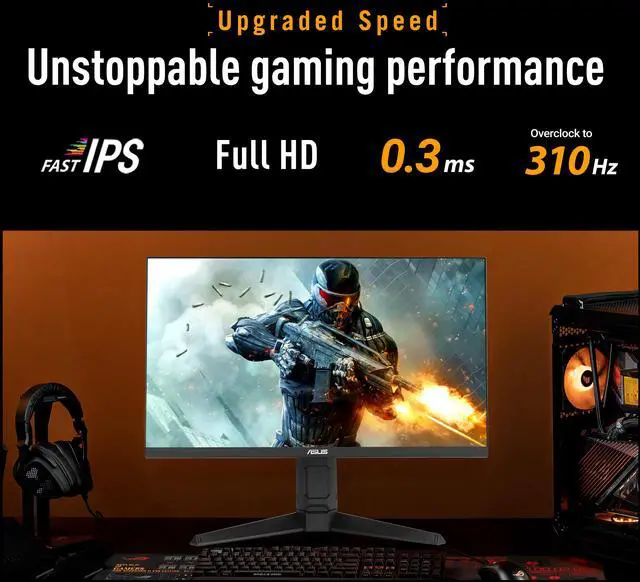 Alt view image 7 of 15 - ASUS TUF Gaming Series 5 - VG259QMRL5A Gaming Monitor – 24.5-inch Full HD Fast-IPS panel, 310Hz(OC), 0.3ms, G-SYNC® compatible AMD FreeSync™ Premium, ELMB SYNC, VESA DisplayHDR™ 400, 99% sRGB
