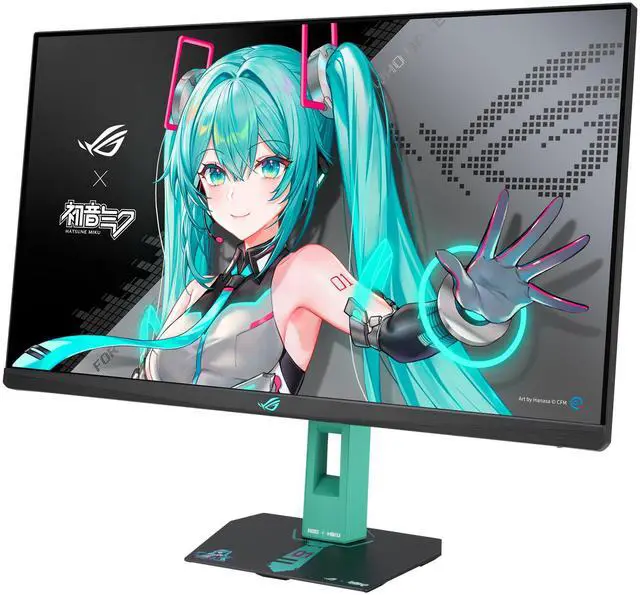 Alt view image 2 of 12 - ASUS ROG Strix XG27ACMEG-G Hatsune Miku Edition Monitor – 27-inch 2560x1440, 260Hz OC (Above 144Hz), 0.3ms (min.), Fast IPS, Extreme Low Motion Blur Sync