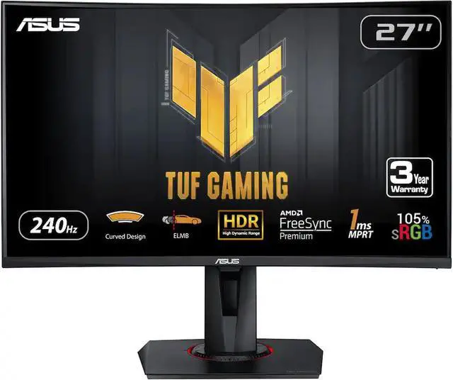 Main image of ASUS TUF Gaming VG27VQMY Curved Gaming Monitor – 27 inch Full HD (1920x1080), 240Hz, Extreme Low Motion Blur™, Adaptive-sync, Freesync™ Premium, 1ms (MPRT)