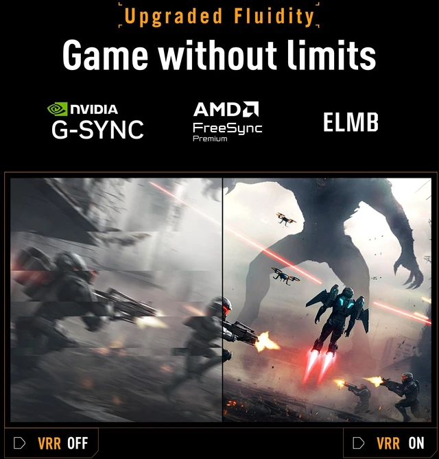 Alt view image 9 of 13 - ASUS TUF Gaming Series 5 27” 1440P Monitor (VG27AQE5A) - QHD (2560 x 1440), 165Hz, Fast IPS, Extreme Low Motion Blur, 0.3ms, Speaker, 120% sRGB, DisplayWidget, 3 yr warranty