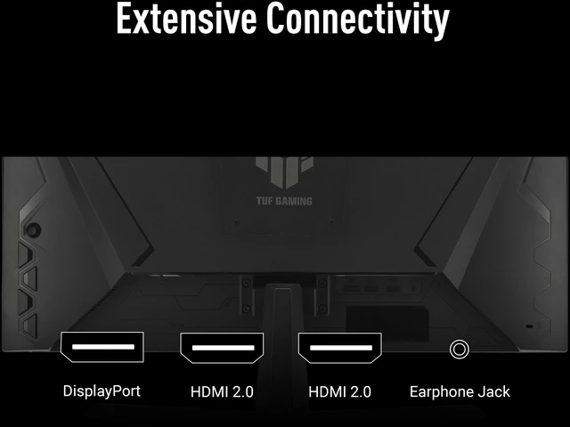 Alt view image 12 of 13 - ASUS TUF Gaming Series 5 27” 1440P Monitor (VG27AQE5A) - QHD (2560 x 1440), 165Hz, Fast IPS, Extreme Low Motion Blur, 0.3ms, Speaker, 120% sRGB, DisplayWidget, 3 yr warranty