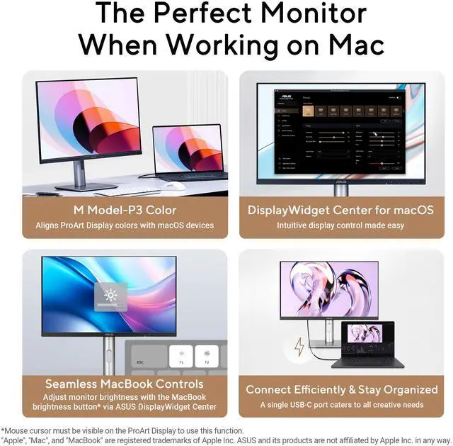 Alt view image 11 of 20 - ASUS ProArt Display 27" 4K OLED USB-C Professional Monitor (PA279CDV) - QD-OLED, 120Hz, HDR10, 99% DCI-P3, ?E < 1.5, Calman Verified, USB-C (96W PD), Auto KVM, Ergonomic Stand, Mac