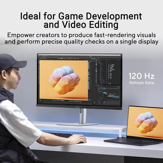 Alt view image 14 of 20 - ASUS ProArt Display 27" 4K OLED USB-C Professional Monitor (PA279CDV) - QD-OLED, 120Hz, HDR10, 99% DCI-P3, ?E < 1.5, Calman Verified, USB-C (96W PD), Auto KVM, Ergonomic Stand, Mac