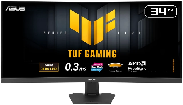 Alt view image 16 of 17 - ASUS TUF Gaming 34 Inch Ultrawide Dual mode QHD 1440P 200Hz Full HD 400Hz, AMD FreeSync Premium ELMB SYNC Curved Gaming Computer Monitor VG34WQ5F