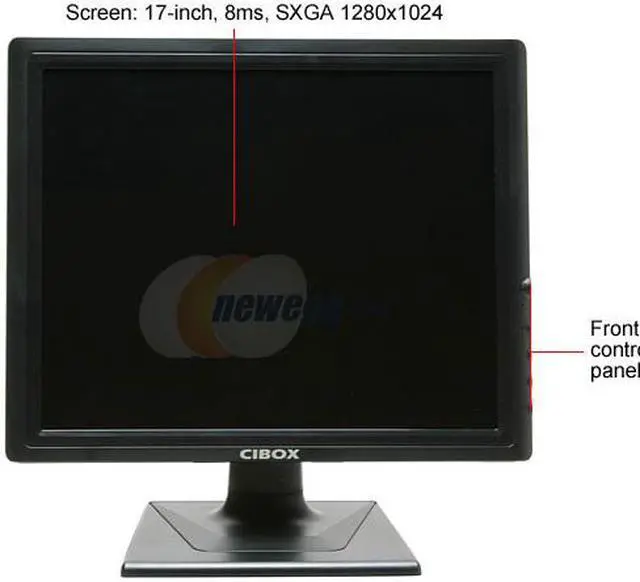 Alt view image 3 of 11 - Cibox 17" SXGA LCD Monitor 8 ms D-Sub C1722