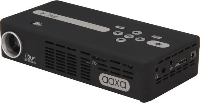 Main image of AAXA P4-X Black DLP Pico / Portable Projector, 854 x 480, 2000:1, 125 ANSI Lumens, HDMI&USB&VGA, Built-in Speaker