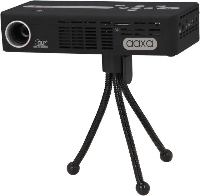 Alt view image 5 of 7 - AAXA P4-X Black DLP Pico / Portable Projector, 854 x 480, 2000:1, 125 ANSI Lumens, HDMI&USB&VGA, Built-in Speaker