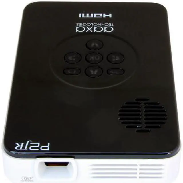 Alt view image 2 of 6 - AAXA P2 Jr Pico Projector with 90 Minutes Battery Life, mini-HDMI, mini-VGA, 20,000 hour LED life, and media player