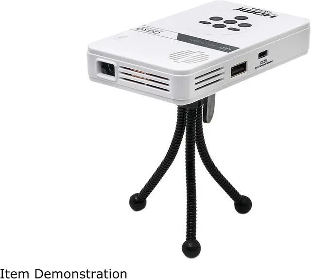 Alt view image 6 of 7 - AAXA LED Pico Mini Portable Projector with Battery, HDMI, and Native 720p HD Resolution for Home and Travel
