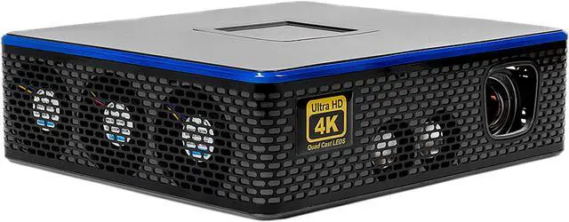 Alt view image 3 of 4 - AAXA 4K1 Mini LED Home Theater Projector, Native 4K UHD Resolution, Dual HDMI with HDCP 2.2,  30,000 Hour LEDs, Mercury Free, 1500 Lumens, E-Focus, Portable