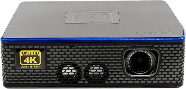 Alt view image 2 of 4 - AAXA 4K1 Mini LED Home Theater Projector, Native 4K UHD Resolution, Dual HDMI with HDCP 2.2,  30,000 Hour LEDs, Mercury Free, 1500 Lumens, E-Focus, Portable