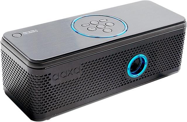 Alt view image 3 of 7 - AAXA BP1 Speaker Projector - Bluetooth 5.0, Battery Power Bank, Up to 6 Hour Projection or 24 Hours Playtime, USB C Mirroring, Onboard Media Player, HDMI, DLP Portable Mini LED Projector