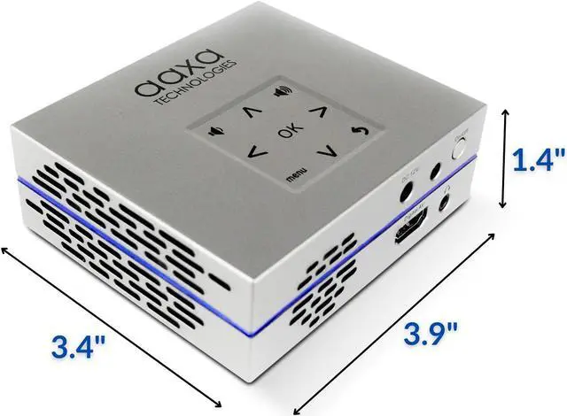 Alt view image 3 of 7 - AAXA P8 Smart Mini Projector - Portable LED DLP Projector with Android 10.0, WiFi, Bluetooth, Wireless Smartphone Mirroring, Streaming Apps