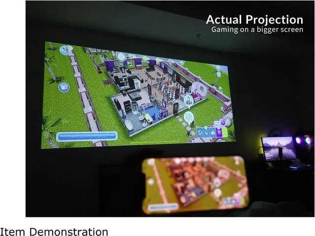 Alt view image 7 of 7 - AAXA P8 Smart Mini Projector - Portable LED DLP Projector with Android 10.0, WiFi, Bluetooth, Wireless Smartphone Mirroring, Streaming Apps