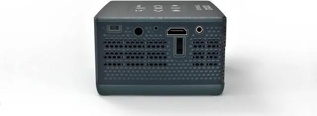 Alt view image 5 of 13 - AAXA P400+ Short Throw Smart Mini Projector with 2 Hour Battery, Native 1080p, Wireless Mirroring, Streaming Apps, Onboard Media Player (KP-400-03)
