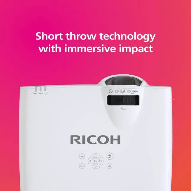 Alt view image 8 of 10 - RICOH Short Throw Laser Projector PJ WUL5A40ST